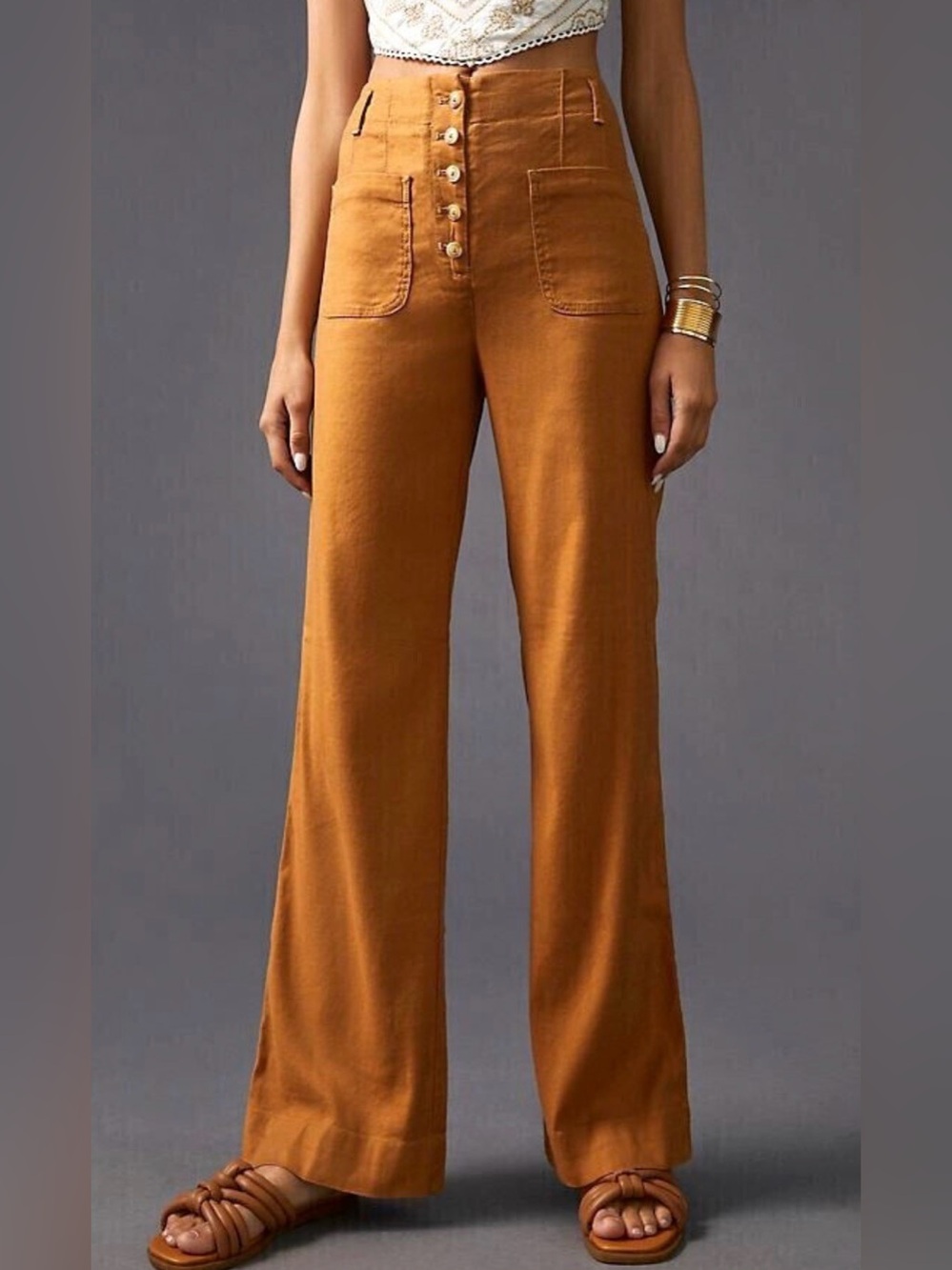 Anthropologie Maeve Magic Fabric High Rise Wide Leg Pants